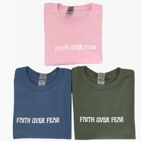 FAITH OVER FEAR Unisex Adult 100% Cotton T-Shirts - Various - Picture 5 of 9